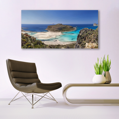 Obraz Akrylowy Wyspa Morze Plaża Góry