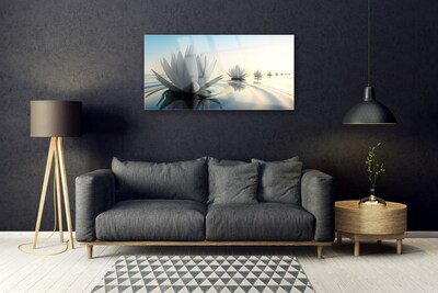 Obraz Akrylowy Lilie Wodne Kwiaty Staw