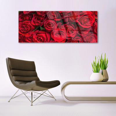 Obraz Akrylowy Czerwone Róże Kwiaty Natura