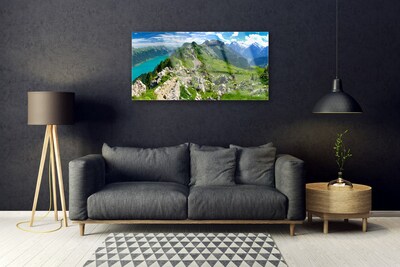 Obraz Akrylowy Łąka Góry Krajobraz Natura