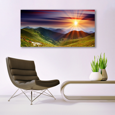 Obraz Akrylowy Góry Zachód Słońca Krajobraz