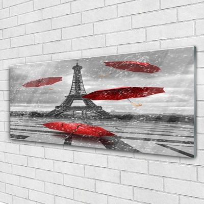 Obraz Akrylowy Wieża Eiffla Paryż Parasolka