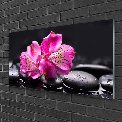 Obraz Akrylowy Kwiaty Kamienie Zen Spa