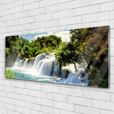Obraz Akrylowy Wodospad Natura Las
