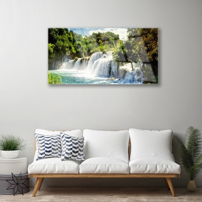 Obraz Akrylowy Wodospad Natura Las