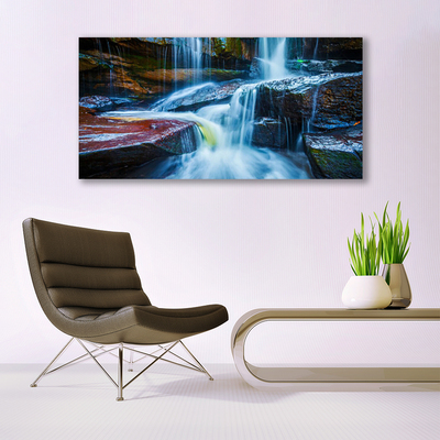 Obraz Akrylowy Skały Wodospad Rzeka Natura