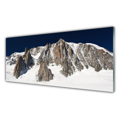 Obraz Akrylowy Zaśnieżone Szczyty Górskie