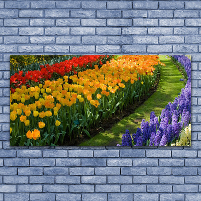 Obraz Akrylowy Kwiaty Ogród Tulipany