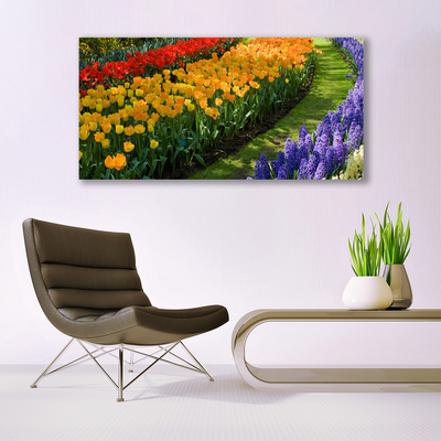 Obraz Akrylowy Kwiaty Ogród Tulipany