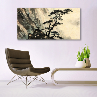 Obraz Akrylowy Drzewo Malowane Sztuka