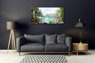 Obraz Akrylowy Zatoka Wodospad Góry