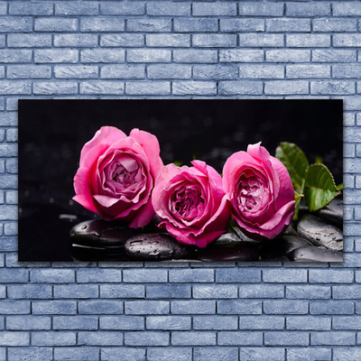 Obraz Akrylowy Róże Kamienie Zen Spa Natura