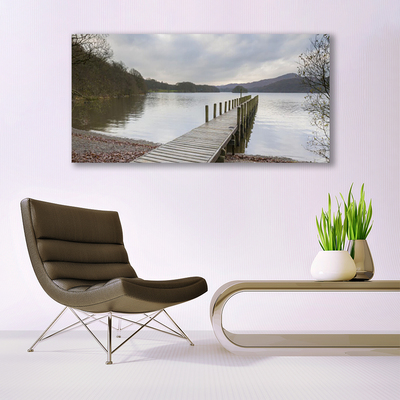 Obraz Akrylowy Jezioro Architektura Most