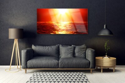 Obraz Akrylowy Zachód Słońca Morze Fala