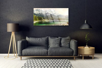 Obraz Akrylowy Góry Las Jezioro Krajobraz