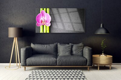 Obraz Akrylowy Bambus Kwiaty Orchidea