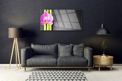 Obraz Akrylowy Bambus Kwiaty Orchidea