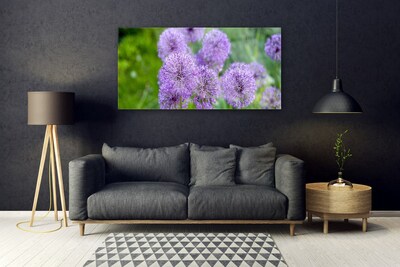 Obraz Akrylowy Fioletowe Kwiaty Łąka