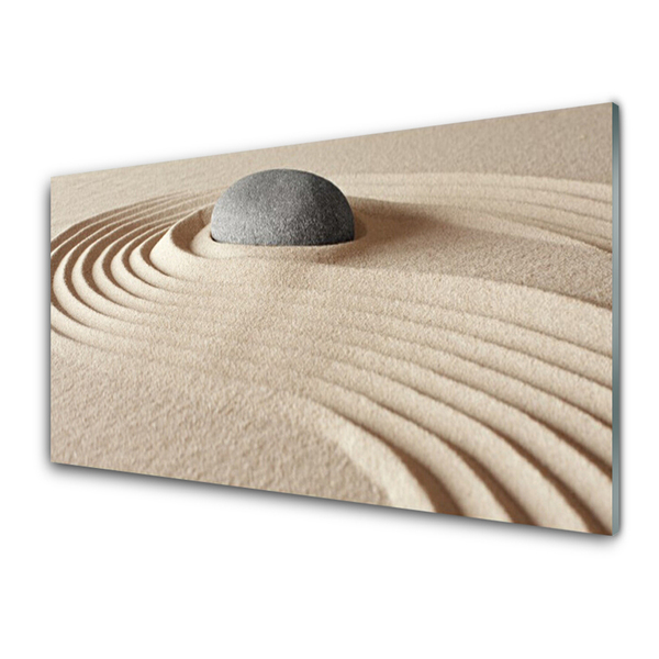 Panel Szklany do Kuchni Artystyczna Struktura Piaskowca