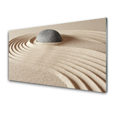 Panel Szklany do Kuchni Artystyczna Struktura Piaskowca