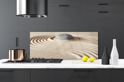 Panel Szklany do Kuchni Artystyczna Struktura Piaskowca