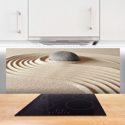 Panel Szklany do Kuchni Artystyczna Struktura Piaskowca