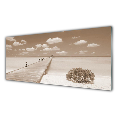 Panel Szklany do Kuchni Most Nad Morskim Brzegiem
