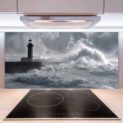 Szkło do Kuchni na Ścianę Klasyczna Latarnia Morska