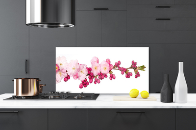 Szkło do Kuchni na Ścianę Kwitnąca Gałązka Wiśni