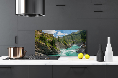 Szkło Dekoracyjne do Kuchni Dzika Górska Rzeka