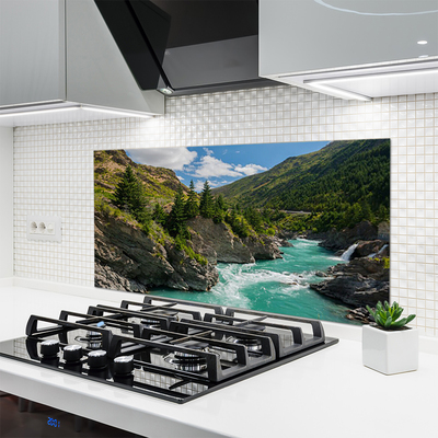 Szkło Dekoracyjne do Kuchni Dzika Górska Rzeka