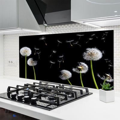 Szkło do Kuchni na Ścianę Puszysty Mniszek Lekarski