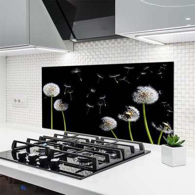 Szkło do Kuchni na Ścianę Puszysty Mniszek Lekarski