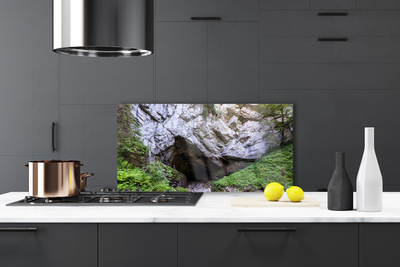 Panel Szklany do Kuchni Tajemnicza Górska Grota