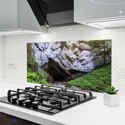 Panel Szklany do Kuchni Tajemnicza Górska Grota