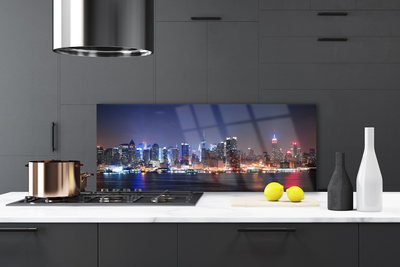 Panel nad blat kuchenny Panorama Metropolii O Zmierzchu