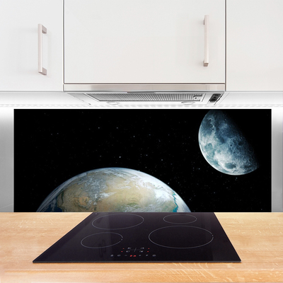 Panel Szklany do Kuchni Kosmiczna Więź Światów