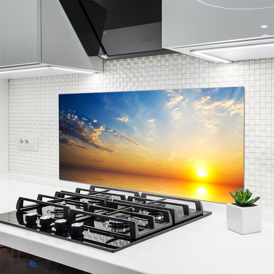 Szkło do Kuchni na Ścianę Poranne Niebo Nad Horyzontem