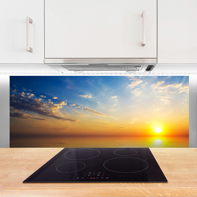 Szkło do Kuchni na Ścianę Poranne Niebo Nad Horyzontem