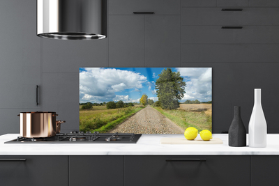 Panel Szklany do Kuchni Wiejska Droga Z Kostki