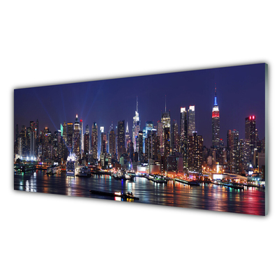 Panel Szklany do Kuchni Architektura Nowoczesnego Miasta