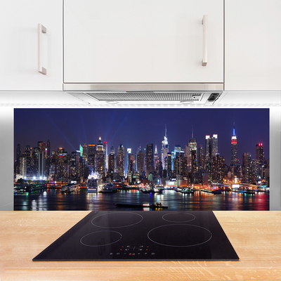 Panel Szklany do Kuchni Architektura Nowoczesnego Miasta