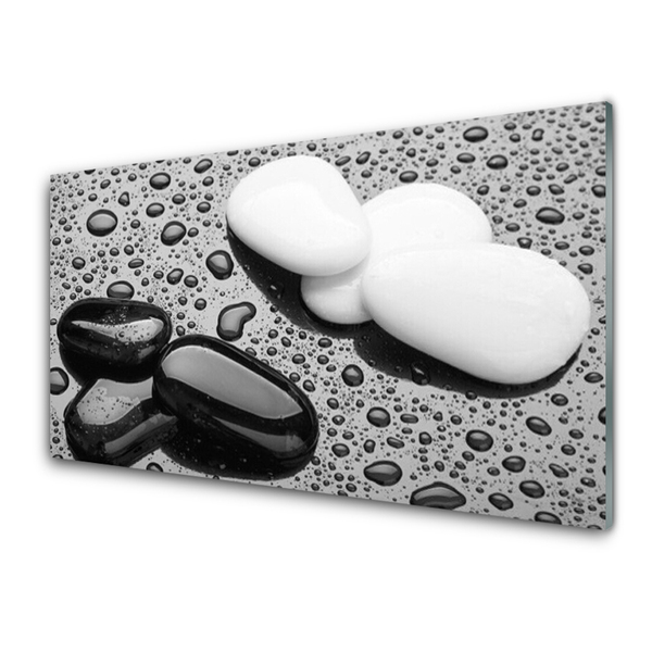 Panel Kuchenny Deszcz Na Gładkich Kamieniach