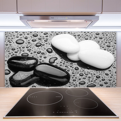 Panel Kuchenny Deszcz Na Gładkich Kamieniach