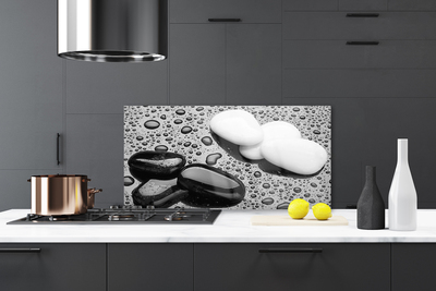 Panel Kuchenny Deszcz Na Gładkich Kamieniach