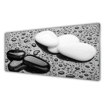 Panel Kuchenny Deszcz Na Gładkich Kamieniach