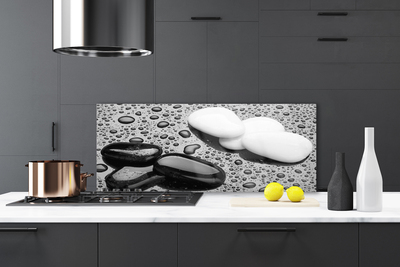 Panel Kuchenny Deszcz Na Gładkich Kamieniach