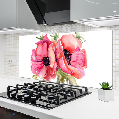 Panel nad blat kuchenny Subtelne Kwiaty W Akwareli