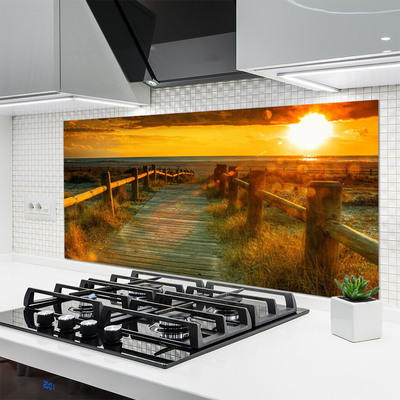 Panel Kuchenny Sylwetka Miasta O Zmierzchu