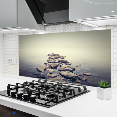 Szkło Ozdobne do Kuchni Skaliste Wybrzeże Nad Wodą